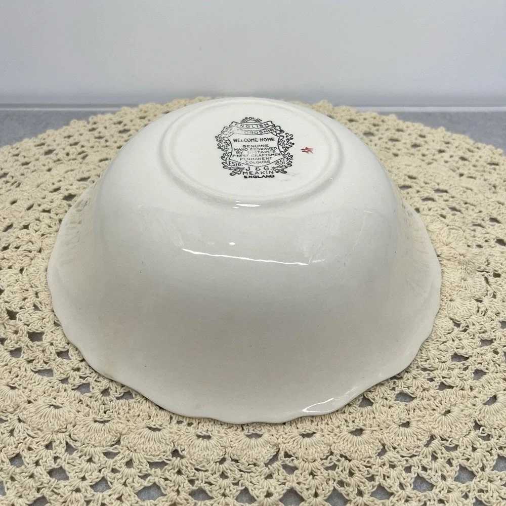 Vintage 1955 J & G Meakin Welcome Home Round Vegetable Bowl 8.25